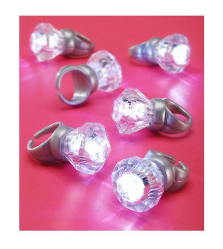 Bachelorette Party Light Up Engagement Ring 6 pack