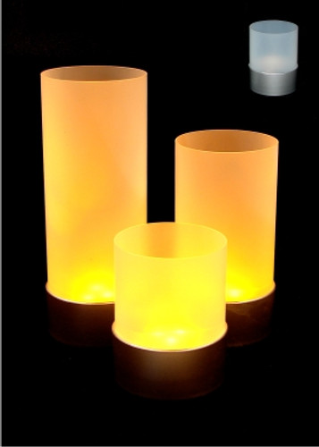 Battery Operated Votive Candle in Frosted Holder - Choose a Size