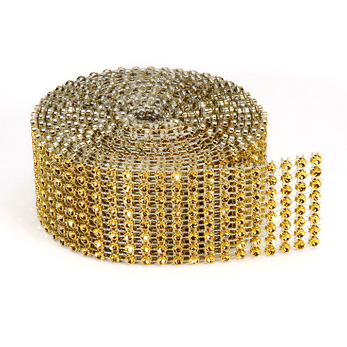 Gold Mesh Bling on a Roll - 3mm x 8 rows