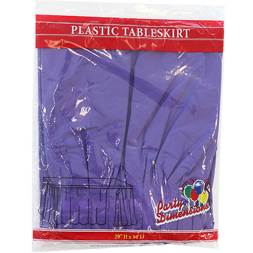 Plastic Table Skirts Purple