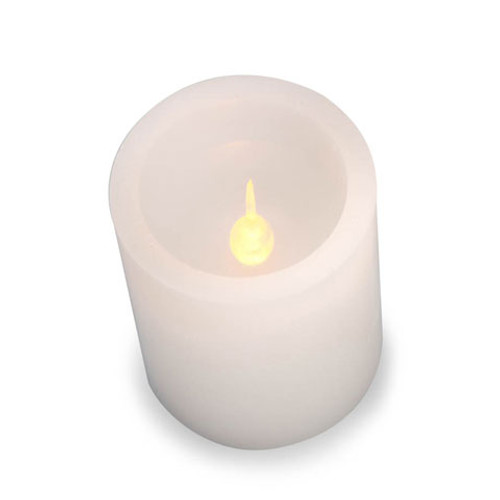 White Wax Pillar Candle 6 inch Multi Color