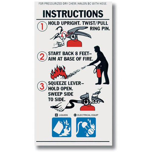 BC Fire Extinguisher Instructional Labels - Safety Emporium