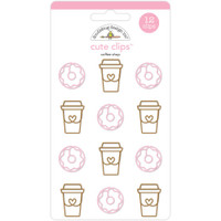 Planner Clips - Coffee Shop & Donuts - Doodlebug Cute Clips - Set of 12
