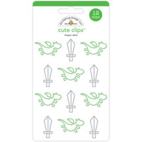 Planner Clips - Doodlebug Cute Clips - Set of 12 - Dragon Tales