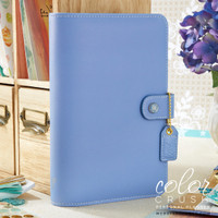 Color Crush Faux Leather Personal Planner 5.25" X 8" - Periwinkle - Binder Only