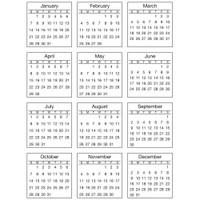 SRM Press - SRM Standard Mini Calendar 2018 Stickers 6.75" x 9"