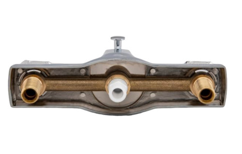 8" Chrome Tub & Shower Faucet with Brass Underbody