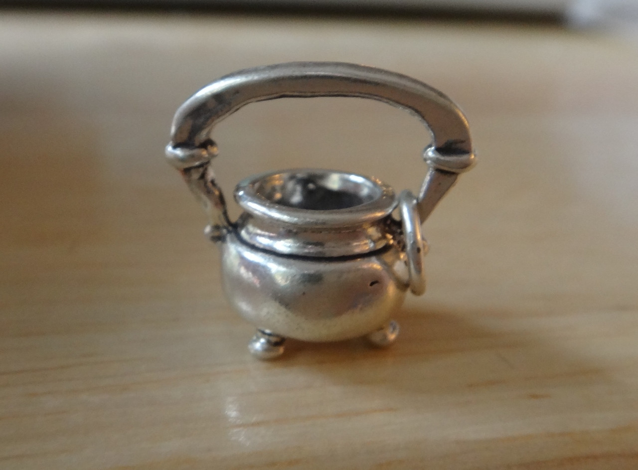 Kettle or Cauldron Sterling Silver Charm