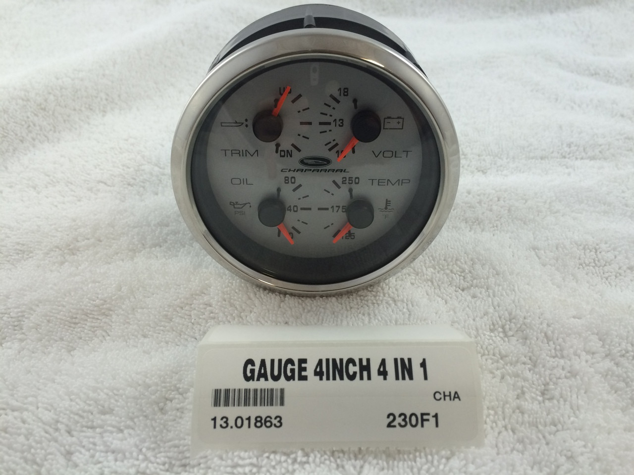 GAUGE 4IN1 OIL/TEMP/VOLT/TRIM 13.01863 Cecil Marine
