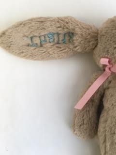 monogrammed jellycat bunny