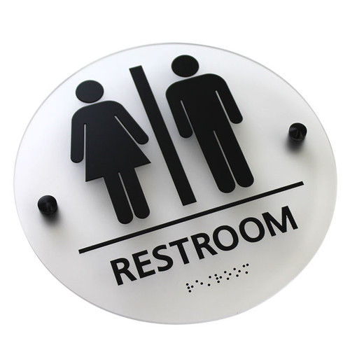 Ada Bathroom Signage ada compliant braille signs - unisex elegant restroom sign: 8¼ Ada Bathroom Signage ada compliant braille signs - unisex elegant restroom sign: 8¼