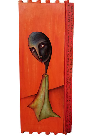 Drawer Panel artwork by Sam Russell - "Ill fitting outfit"