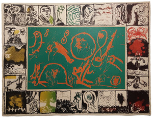 Magic Mirror - Lithograph by Pierre Alechinski