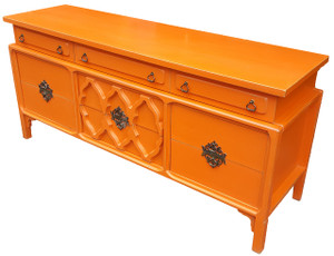 Modernist Dresser in Coral Orange
