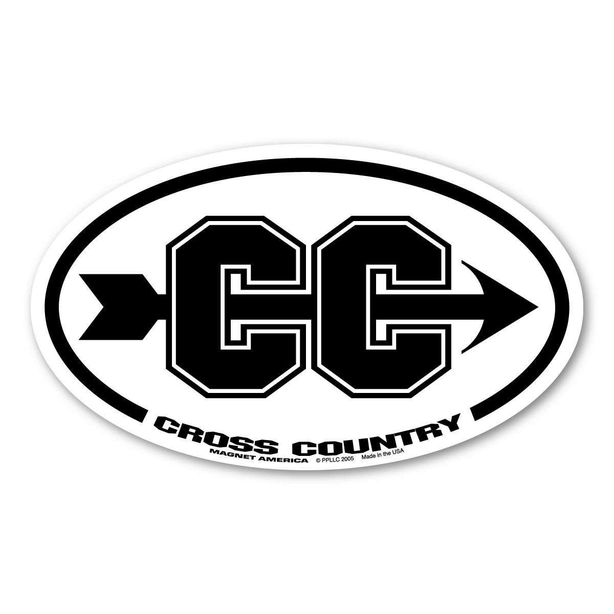 Cross Country Oval Decal America