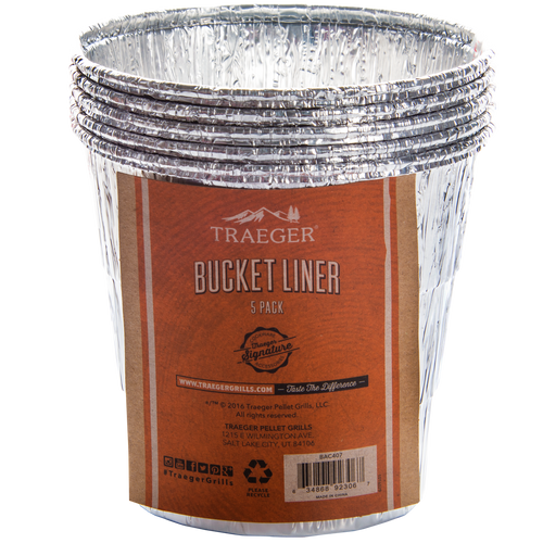 TRAEGER PELLET GRILL BAC407 BUCKET LINER - 5 PACK