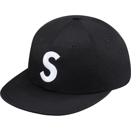Supreme S-Logo 6 Panel Black - curatedsupply.com