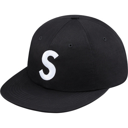 supreme s logo hat black