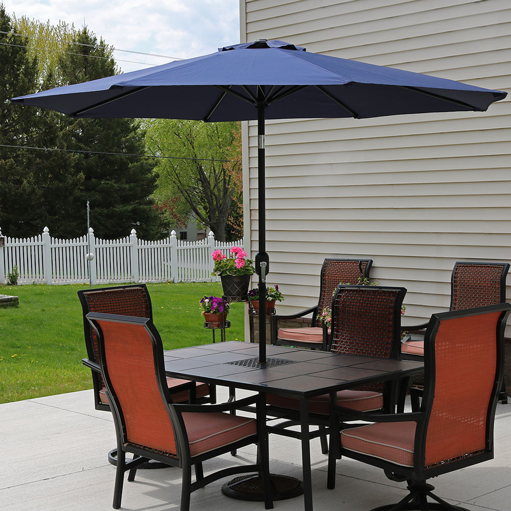 Sunnydaze Aluminum 9 Foot Patio Umbrella With Tilt Crank Sunnydaze Aluminum 9 Foot Patio Umbrella With Tilt Crank