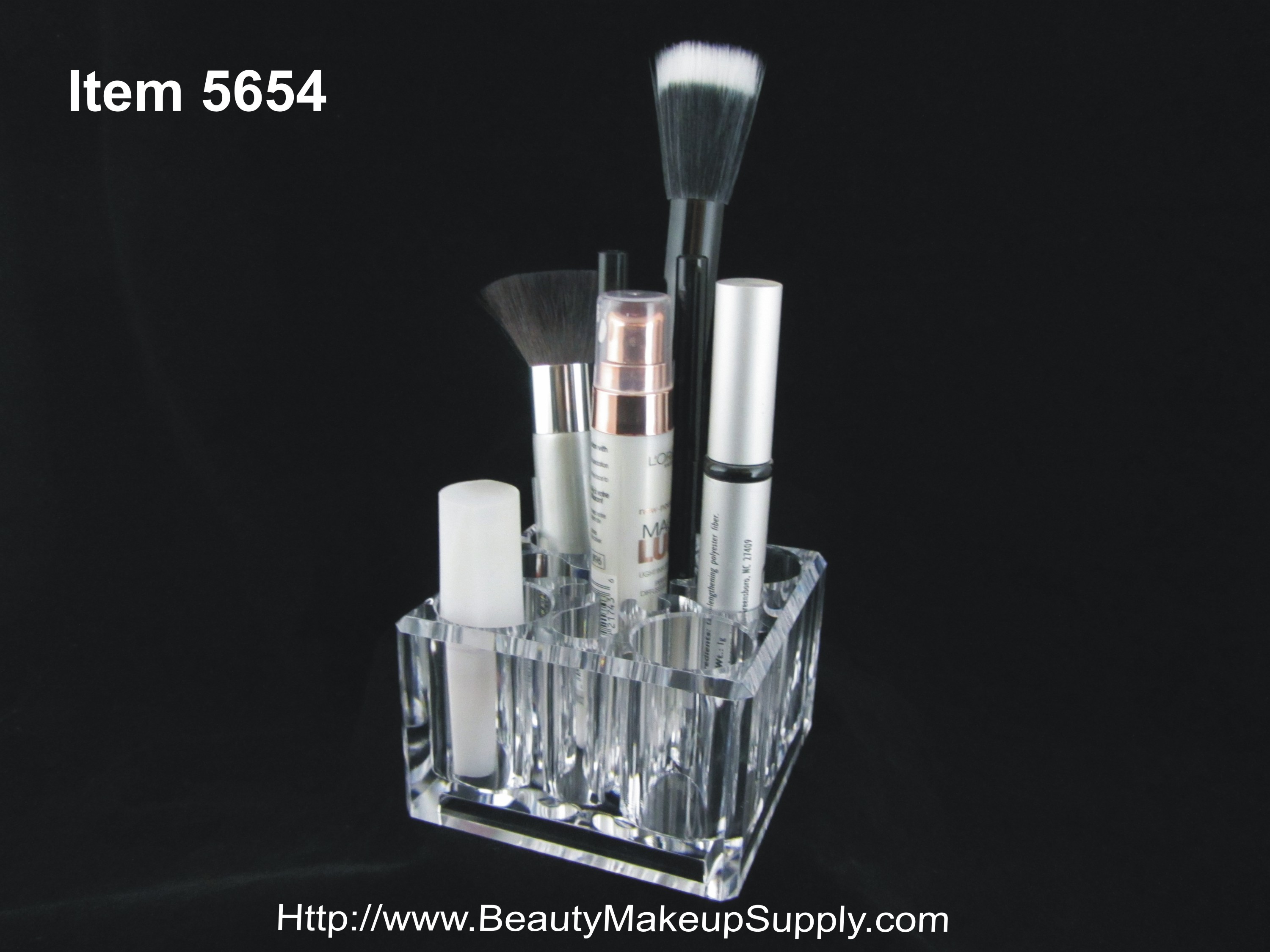 Acrylic Cosmetic Organizer Luxury Square Makeup Holder - sku# 5654