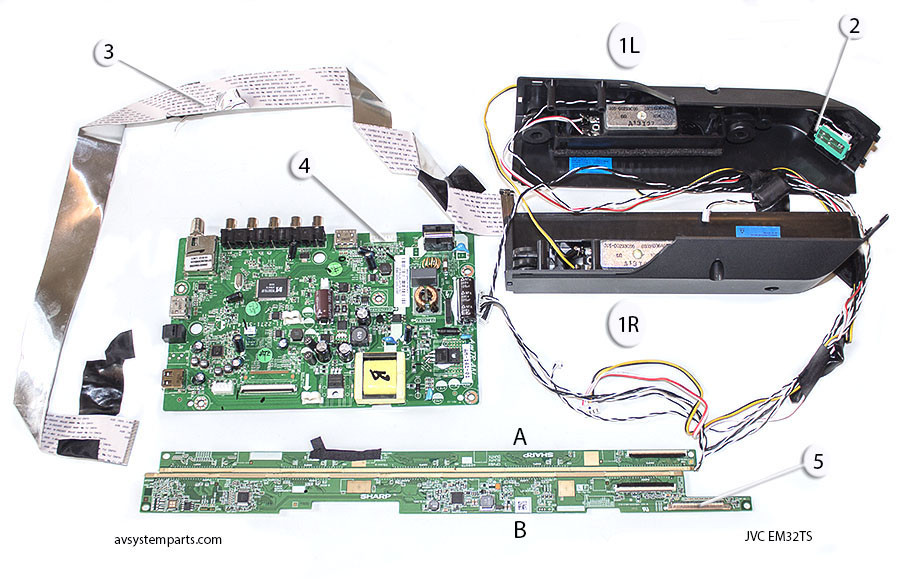 JVC TV EM32TS parts: