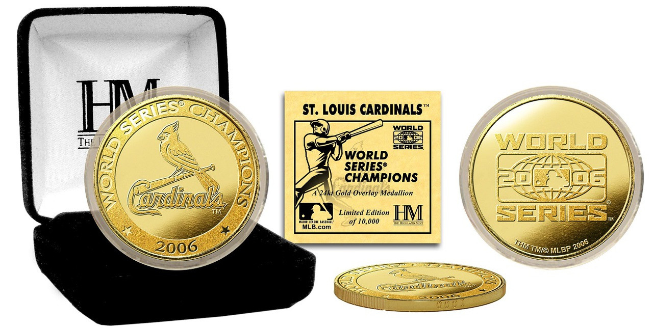 24KT Gold St. Louis Cardinals 2006 World Series Champions Coin