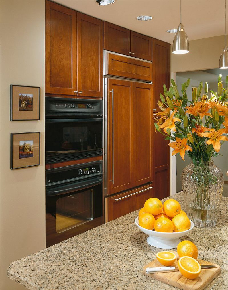 Decorative Appliance Panel for Refrigerator with Top Panel KraftMaid