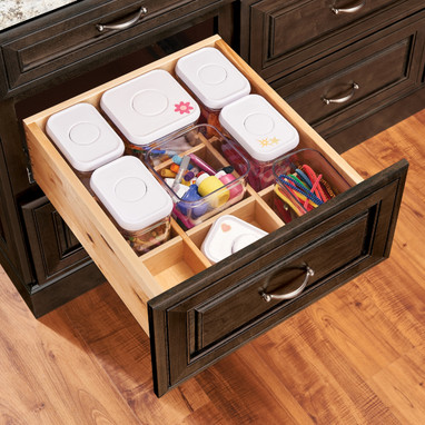 Kraftmaid Deep Drawer Organizer With Canister Storage Dcsk