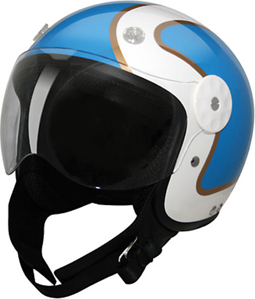HCI 15 3/4 Open Face Helmet Blue Gold