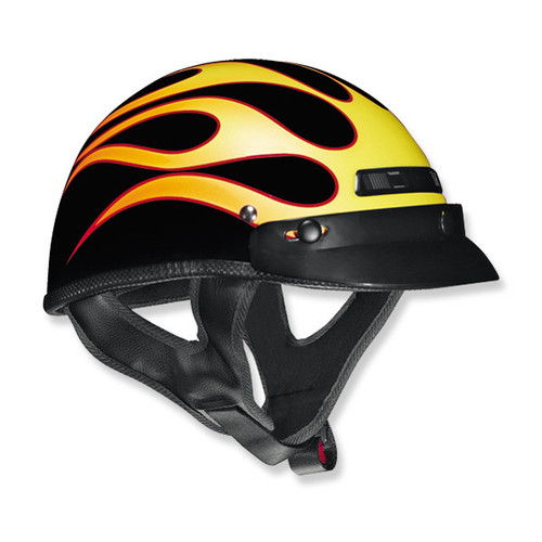 VEGA XTS Half Helmet Yellow 5 Alarm Flame