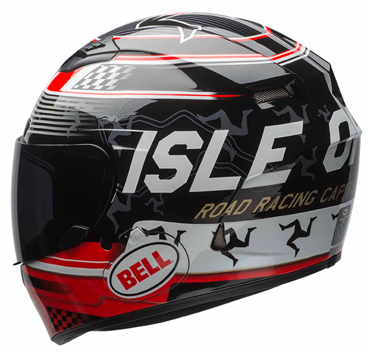 Bell Qualifier DLX Isle of Man Helmet Black/Red