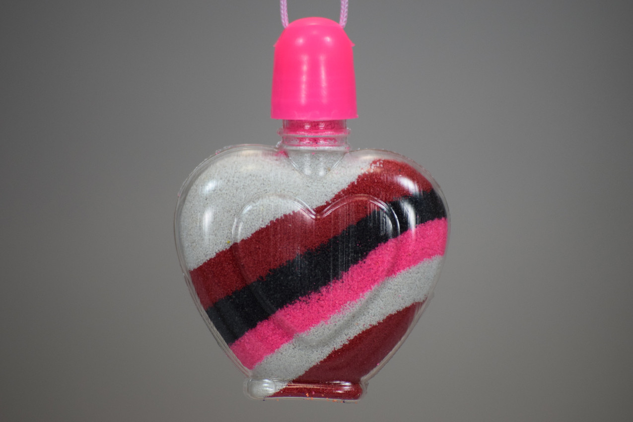 Sand Art Heart Necklace