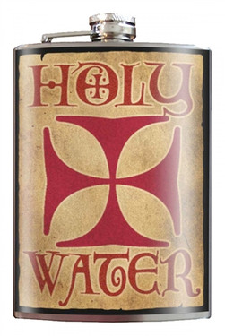 Holy Water flask is slim enough to fit in your hip pocket, purse or golf bag.  The perfect wedding party gift, graduation gift, birthday, anniversary, or just because gift!
