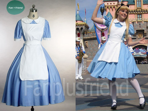 Disney Alice In Wonderland Cosplay, Original Fairy Tales Outfit Disney Alice In Wonderland Cosplay, Original Fairy Tales Outfit