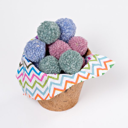 Organic Wool Dust Bunny cat toy. Made in the USA from pasture raised organic wool. A lovely gift of 12 small bouncy cat ball toys. Organic Wool Dust Bunny cat toy. Made in the USA from pasture raised organic wool. A lovely gift of 12 small bouncy cat ball toys.