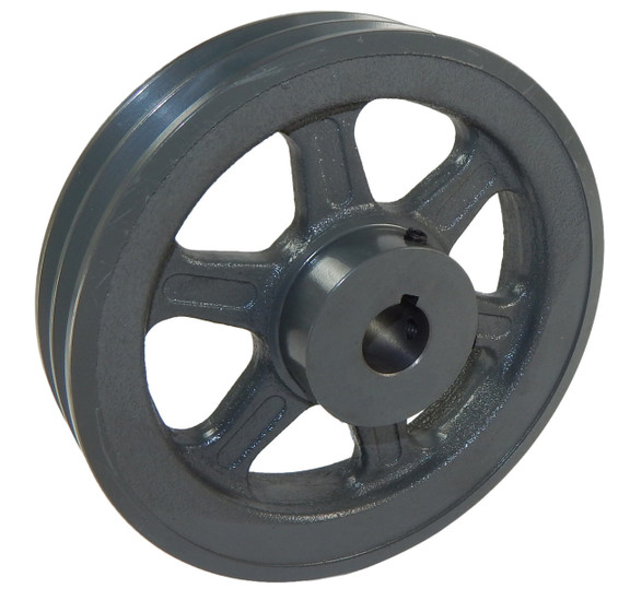 5.75" x 11/8" Double V Groove Pulley / Sheave 2BK60X11/8