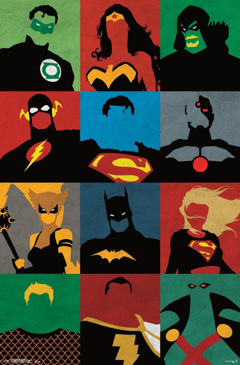 Dc Comics Wall Art poster dc comics justice league minimalist wall art 22"x34 Dc Comics Wall Art poster dc comics justice league minimalist wall art 22"x34