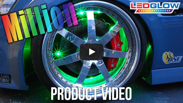 LEDGlow Toyota 4-Runner Million Color Wheel Ring Lighting Kit; 14 And