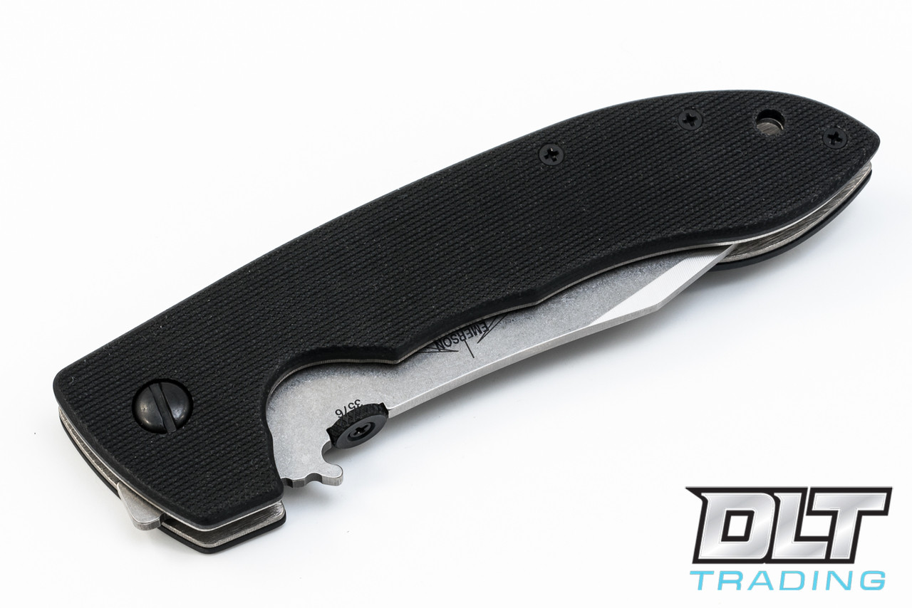 Emerson Horseman CQC8 Satin Blade Wave Feature Black G10 , N/I