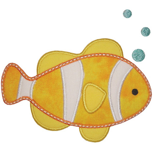 Clown Fish Applique Applique Inc
