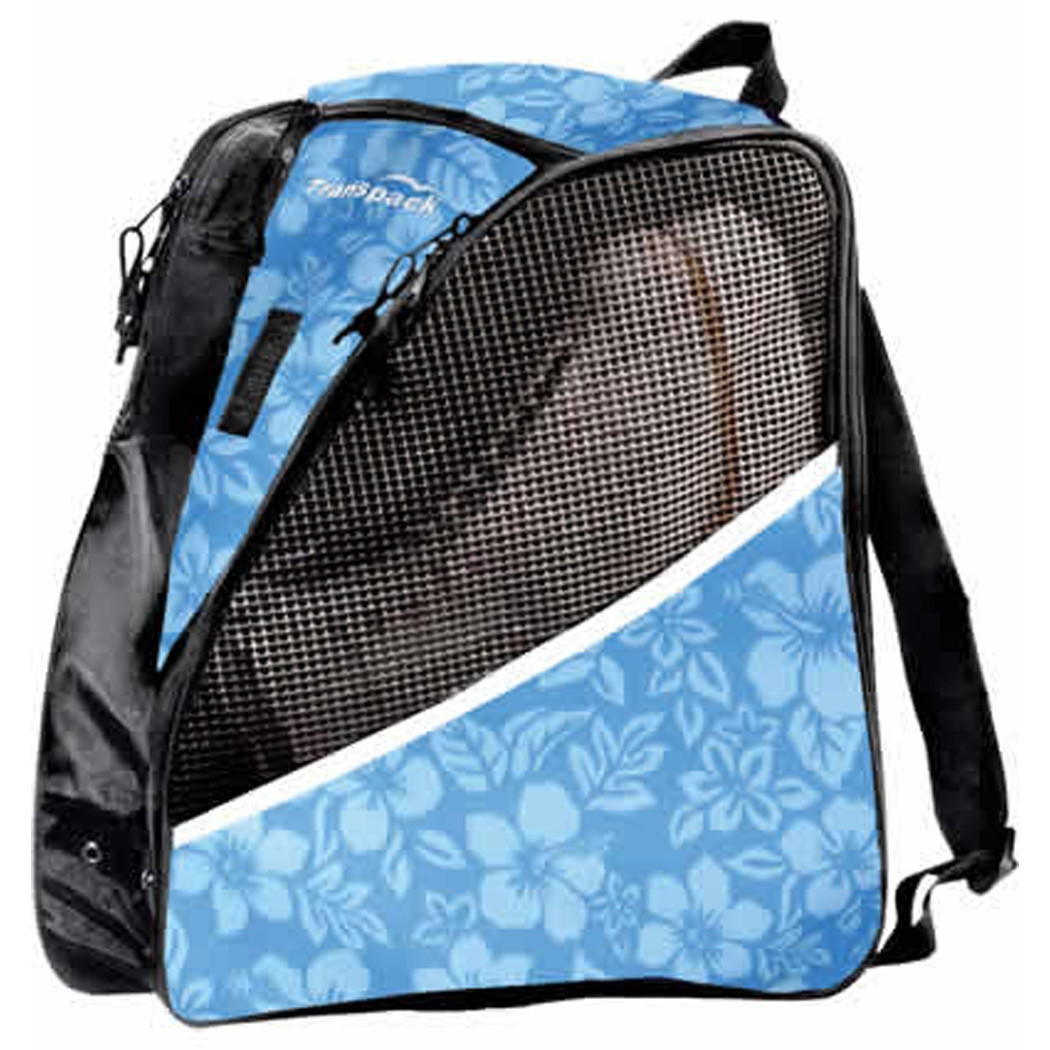 Transpack ICE Figure Skate Backpack Blue Floral