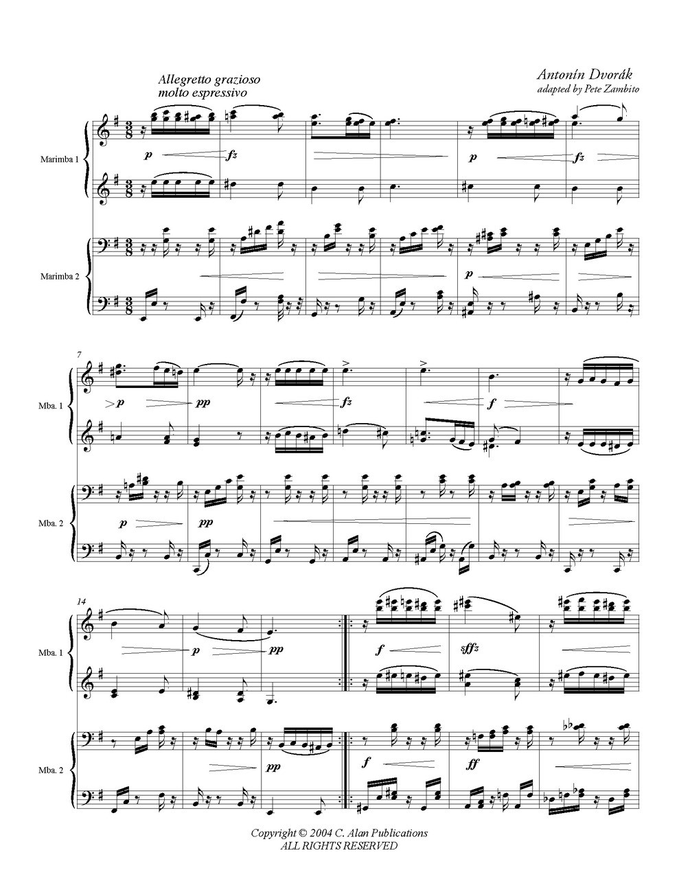 スラヴ舞曲・Op.72・No.2 (打楽器ニ重奏)【Slavonic Dance, Op. 72, No