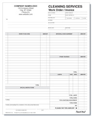 cleaning invoices