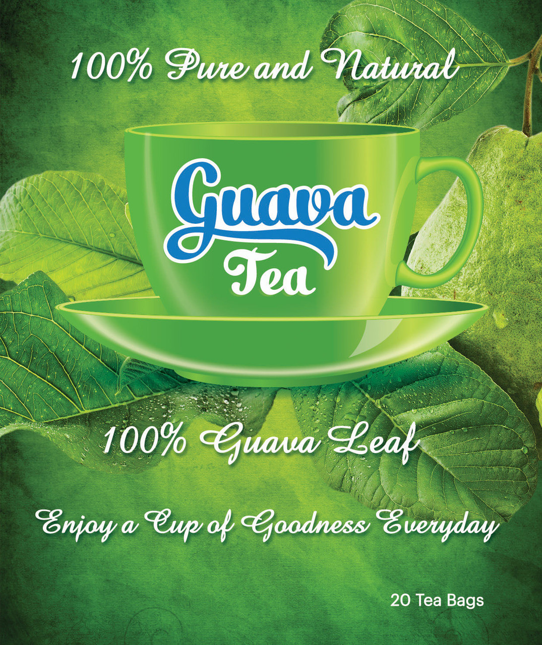 Guava Tea Single Pack 20 guava leaf herbal tea bags