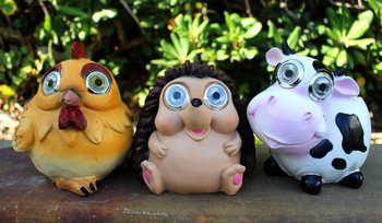 solar powered cute garden decor animal light with 2 led solar rechargeable batteries for solar lights