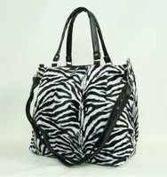 zebra fluffy bag