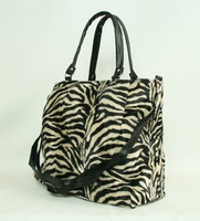 animal print fluffy bag