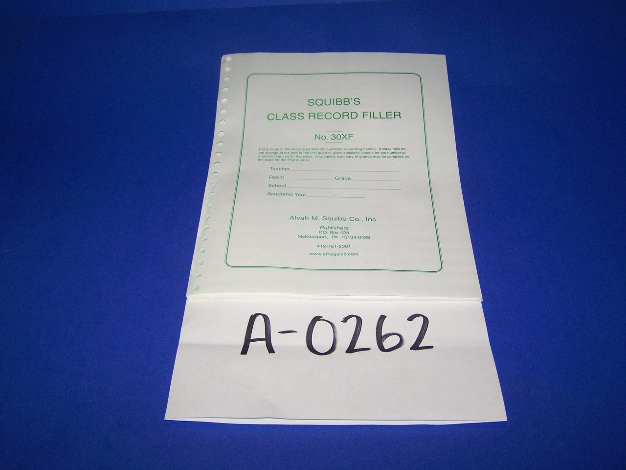 Squibb's Class Record Book No 18 Unused Squibb's Class Record Book No 18 Unused
