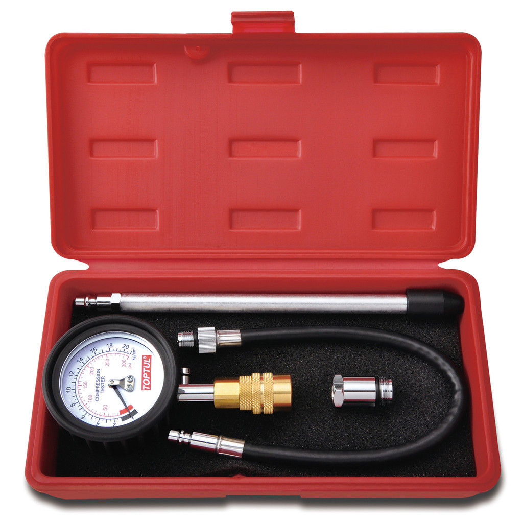 TOPTUL JGAI0402 Unique Compression Tester Kit Petrol Engine