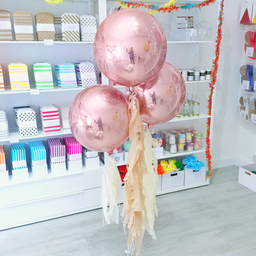 Metallic Rose Gold Orbz Party Balloons